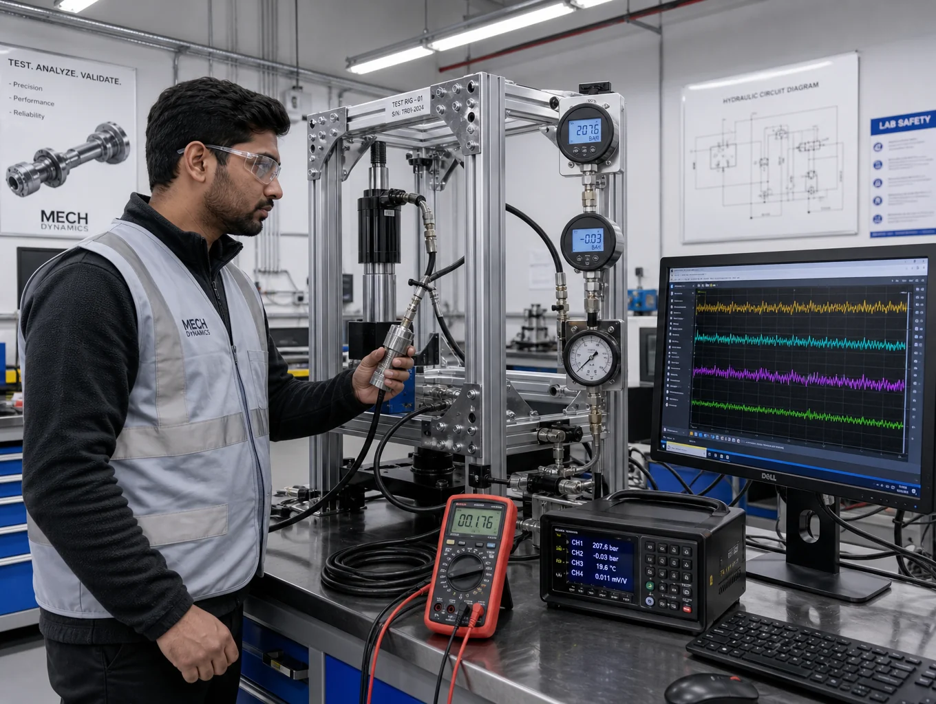 Quality control laboratory cycle test rig